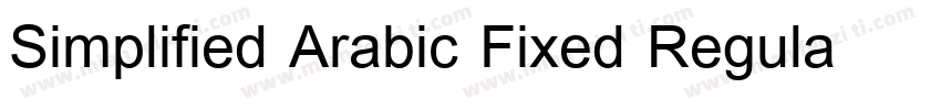 Simplified Arabic Fixed Regular字体转换